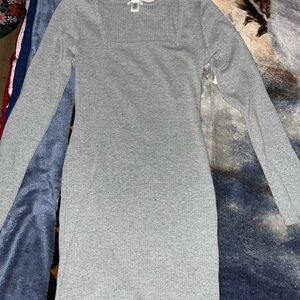 Bozzolo Heather Gray Long Sleeve Dress